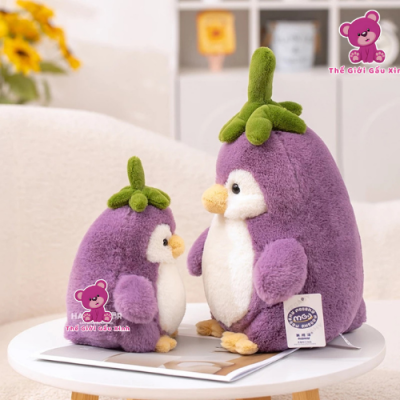 Gấu bông cánh cụt cà tím
