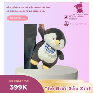 Gấu bông chim cánh cụt đội nón đầu bếp