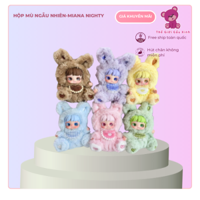 HỘP MÙ NGẪU NHIÊN-MIANA NIGHTY-NIGHT TO U PLUSH TOY BLIND BOX - Thế Giới Gấu Xinh
