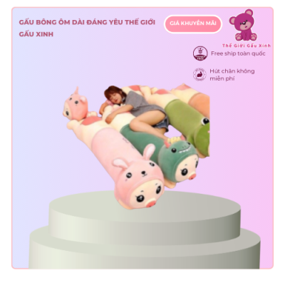 Gấu bông ôm dài đáng yêu Thế Giới Gấu Xinh