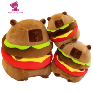 Gấu Bông Capybara Hamburger - Capybara Bánh Quà Tặng Đồ Chơi Hottrend Cao Cấp