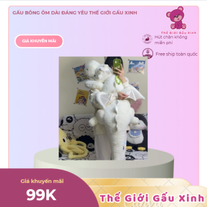 Gấu bông ôm dài đáng yêu Thế Giới Gấu Xinh