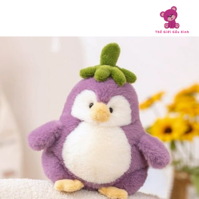 Gấu bông cánh cụt cà tím