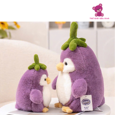 Gấu bông cánh cụt cà tím