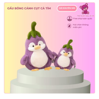 Gấu bông cánh cụt cà tím